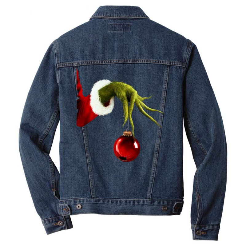 Who Stole Christmas   Grinchmas Men Denim Jacket by zogoehawan | Artistshot