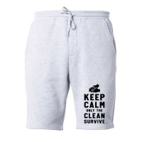 Keep Calm Only The Clean Survive Fleece Short | Artistshot