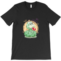 Cute Snake King With Flying Hearts Cartoon T-shirt | Artistshot