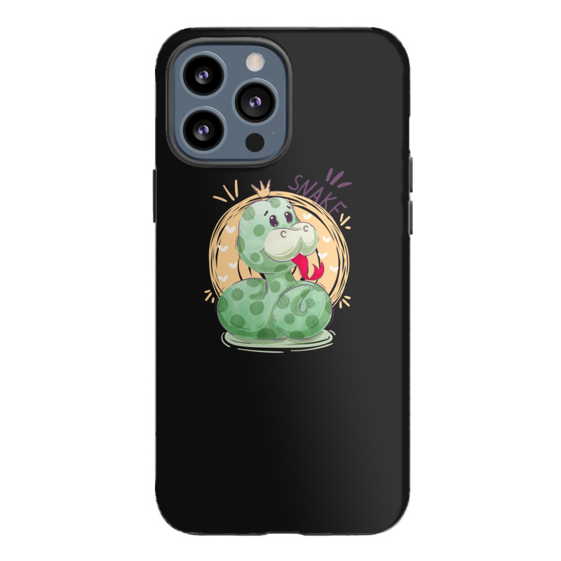 Cute Snake King With Flying Hearts Cartoon Iphone 13 Pro Max Case | Artistshot