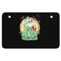 Cute Snake King With Flying Hearts Cartoon Atv License Plate | Artistshot