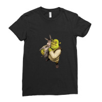 Shrek And Donkey Ladies Fitted T-shirt | Artistshot