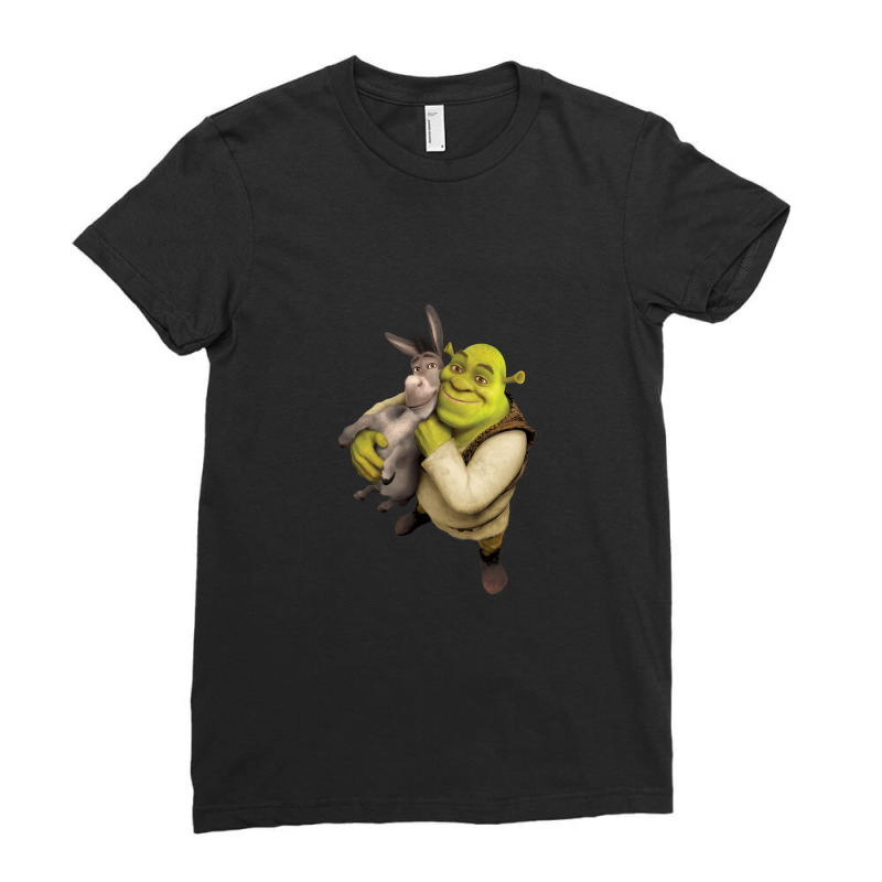 Shrek And Donkey Ladies Fitted T-Shirt by JimmyChandler | Artistshot