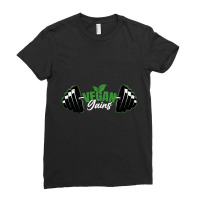 Vegan Gains Vegetarian Vegetables Food Lover Ladies Fitted T-shirt | Artistshot