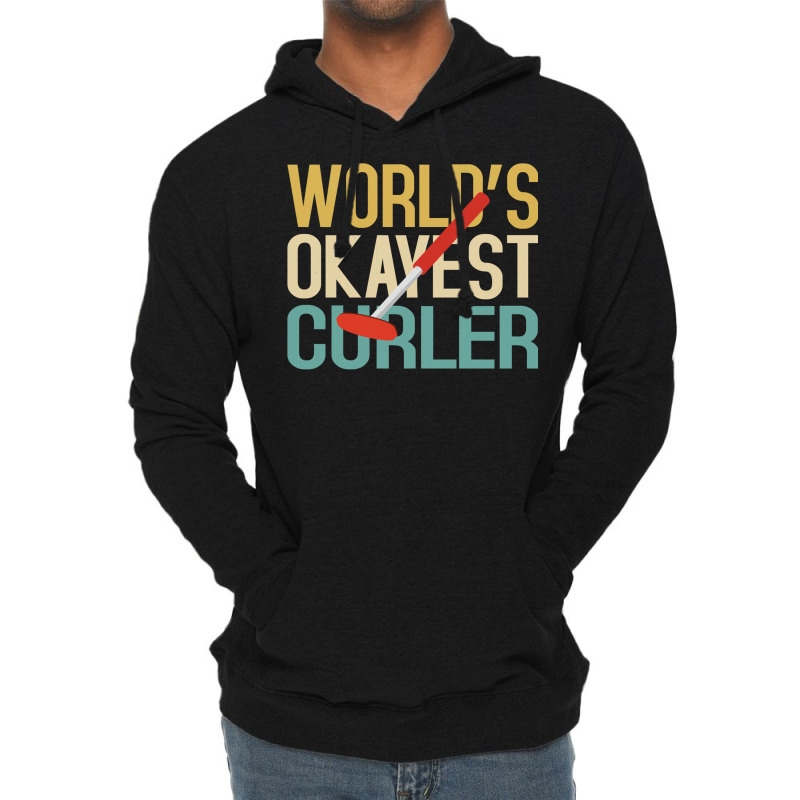 World's Okayest Curler Lightweight Hoodie by zuozuonauhelo | Artistshot