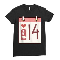 February 14 Calendar Teenage Girls Dating Valentines Day Tank Top Ladies Fitted T-shirt | Artistshot