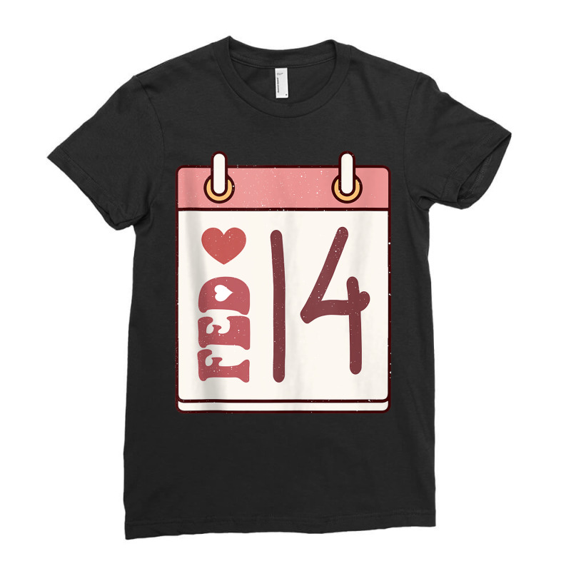 February 14 Calendar Teenage Girls Dating Valentines Day Tank Top Ladies Fitted T-Shirt by matheeishilo | Artistshot