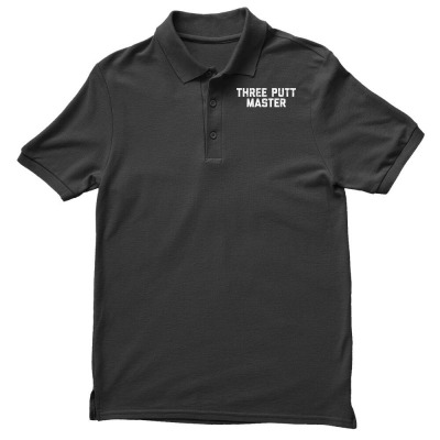 Men's Funny Golf T Shirt  Three Putt Master Men's Polo Shirt Designed By Emelias