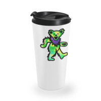 Green Grateful Dancing Hippie Classic Rock Dead Bear Travel Mug | Artistshot