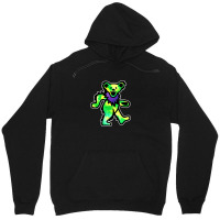 Green Grateful Dancing Hippie Classic Rock Dead Bear Unisex Hoodie | Artistshot