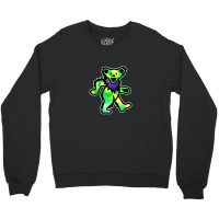 Green Grateful Dancing Hippie Classic Rock Dead Bear Crewneck Sweatshirt | Artistshot