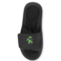 Green Grateful Dancing Hippie Classic Rock Dead Bear Slide Sandal | Artistshot