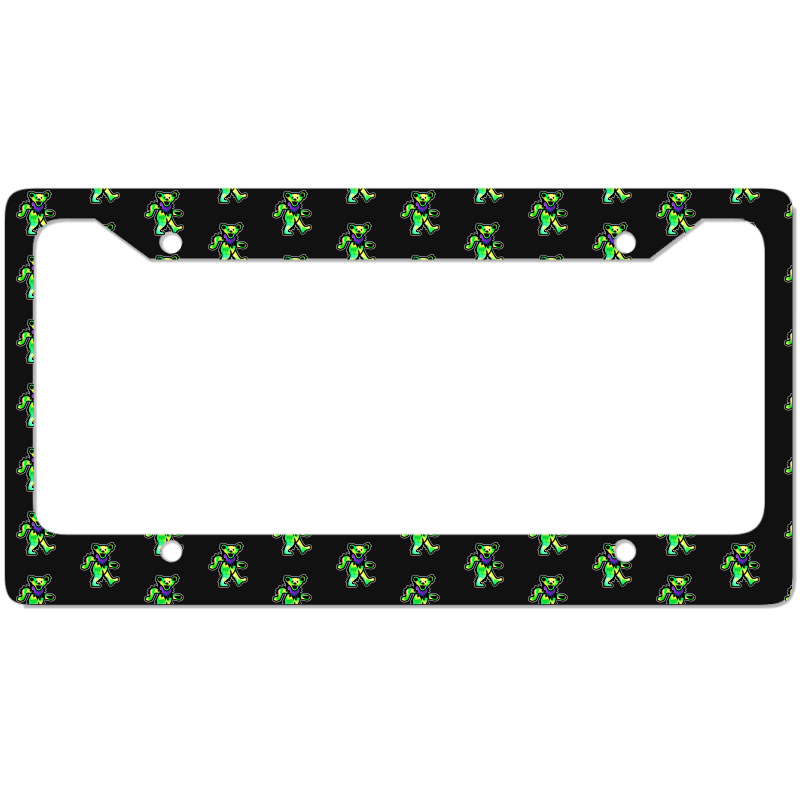 Green Grateful Dancing Hippie Classic Rock Dead Bear License Plate Frame | Artistshot