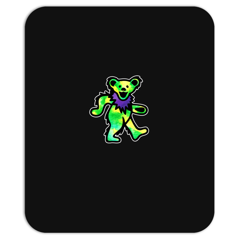 Green Grateful Dancing Hippie Classic Rock Dead Bear Mousepad | Artistshot