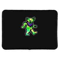 Green Grateful Dancing Hippie Classic Rock Dead Bear Rectangle Patch | Artistshot