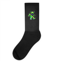 Green Grateful Dancing Hippie Classic Rock Dead Bear Socks | Artistshot