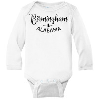 Birmingham Alabama Shirt Classic Birmingham Al Us City T Shirt Long Sleeve Baby Bodysuit | Artistshot