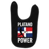 Platano Power Dominican Flag Baseball Rd Baby Bibs | Artistshot