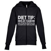 Womens Diet Tip Eat Food Off Other People's Plates Sarcastic Vneck Youth Zipper Hoodie | Artistshot