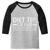 Womens Diet Tip Eat Food Off Other People's Plates Sarcastic Vneck Youth 3/4 Sleeve | Artistshot