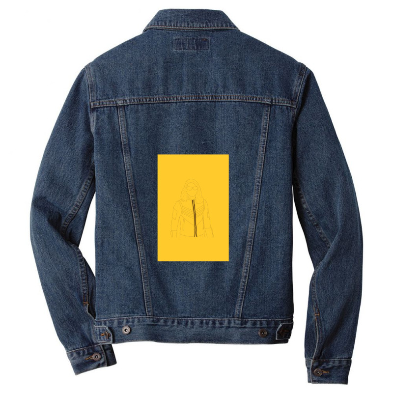 Vibe Outline Men Denim Jacket by RafaelGonzalezRamirez | Artistshot