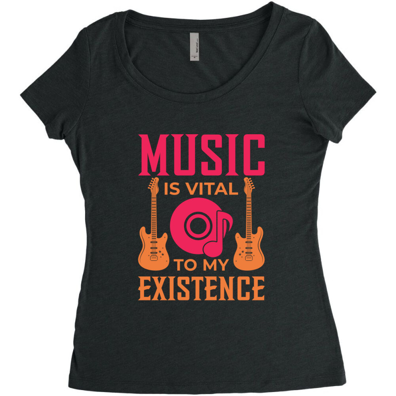 Music Is Vital To My Existence Classic Women's Triblend Scoop T-shirt by CrystalLSchwartz | Artistshot