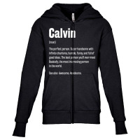 Calvin Definition Funny First Name Humor Nickname T Shirt Youth Zipper Hoodie | Artistshot