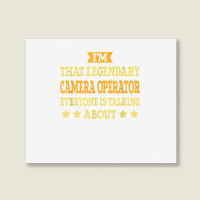 Camera Operator Job Title Employee Funny Camera Operator T Shirt Landscape Canvas Print | Artistshot