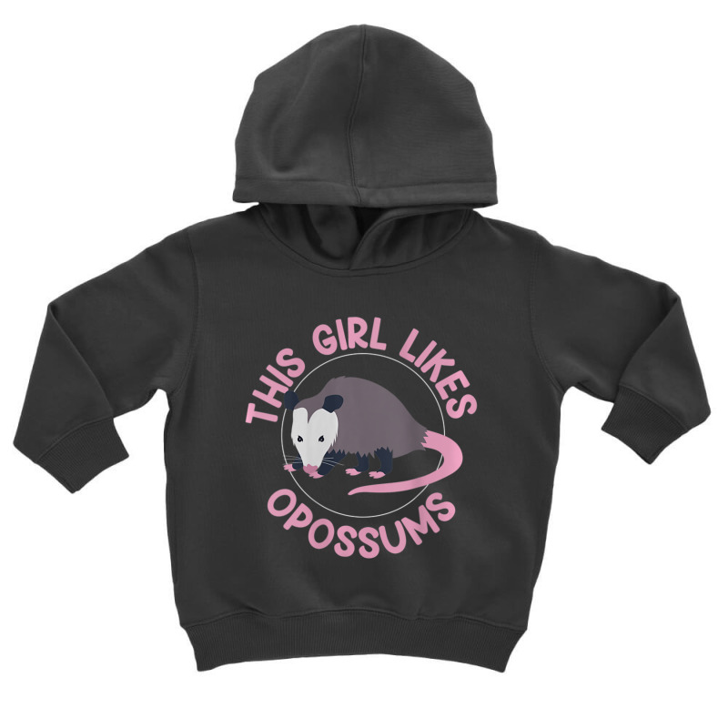 Womens Girl Likes Cute Opossums Ironic Saying Food Toddler Hoodie | Artistshot