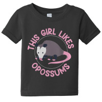 Womens Girl Likes Cute Opossums Ironic Saying Food Baby Tee | Artistshot