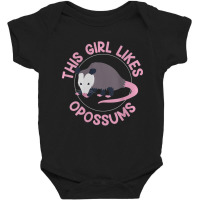 Womens Girl Likes Cute Opossums Ironic Saying Food Baby Bodysuit | Artistshot