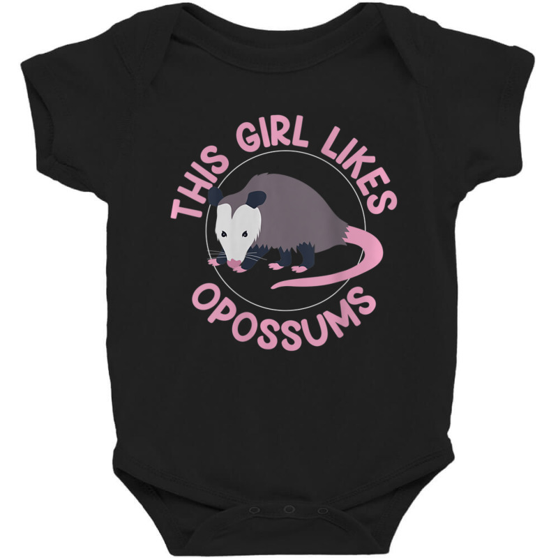 Womens Girl Likes Cute Opossums Ironic Saying Food Baby Bodysuit | Artistshot