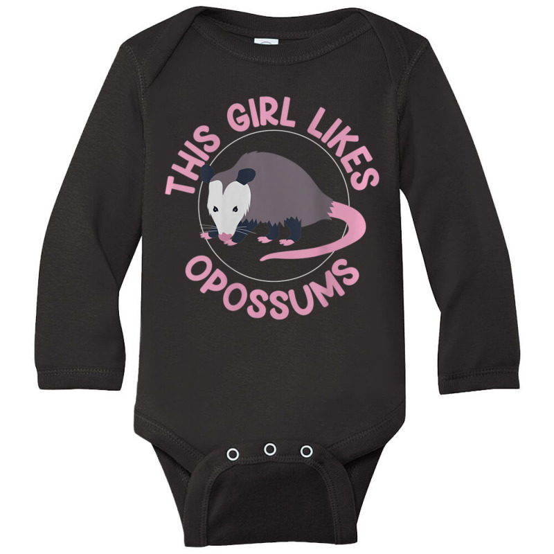 Womens Girl Likes Cute Opossums Ironic Saying Food Long Sleeve Baby Bodysuit | Artistshot