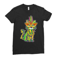 Cute Cat Mardi Festival Parade Beads 2023 Mardi Gras T Shirt Ladies Fitted T-shirt | Artistshot