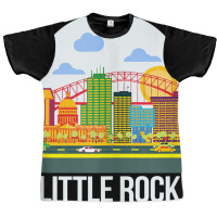 Little Rock Arkansas Skyline Little Rock Travel Poster Trip Tank Top Graphic T-shirt | Artistshot