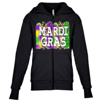 Costume Party Carnival Parade Women Gift Leopard Mardi Gras T Shirt Youth Zipper Hoodie | Artistshot