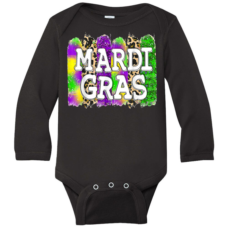 Costume Party Carnival Parade Women Gift Leopard Mardi Gras T Shirt Long Sleeve Baby Bodysuit by kaykemyjoa | Artistshot