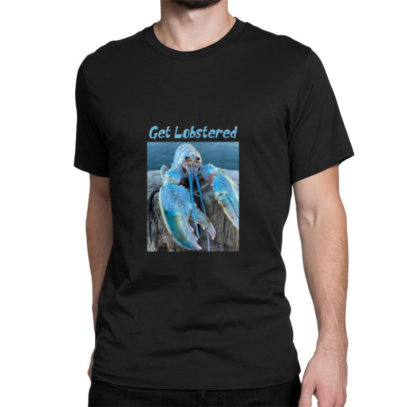 Funny Jumpscare Lobster Meme Blue Crustacean .png Classic T-shirt | Artistshot