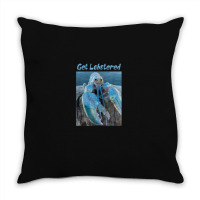 Funny Jumpscare Lobster Meme Blue Crustacean .png Throw Pillow | Artistshot