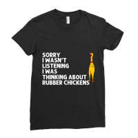 Rubber Chicken Men Women Rubber Chicken Costume Ladies Fitted T-shirt | Artistshot