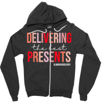 Delivering The Best Presents Funny L&d Nurse Valentines T Shirt Zipper Hoodie | Artistshot