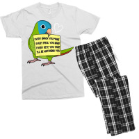 Every Snack, Meal Or Bite I Blue Crowned Conure Parrot T Shirt Men's T-shirt Pajama Set | Artistshot