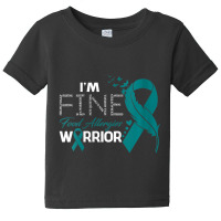 Womens Food Allergies Warrior I'm Fine Feather V-neck Baby Tee | Artistshot