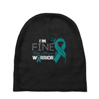 Womens Food Allergies Warrior I'm Fine Feather V-neck Baby Beanies | Artistshot