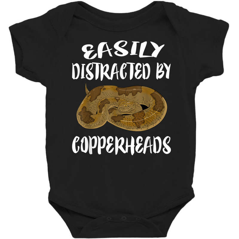 Easily Distracted By Copperheads Snake T Shirt Baby Bodysuit | Artistshot