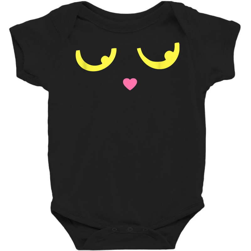 Funny Black Cat With Yellow Eyes Cute Kitten Tshir Black Cat T Shirt Baby Bodysuit by pearleql2katnik | Artistshot