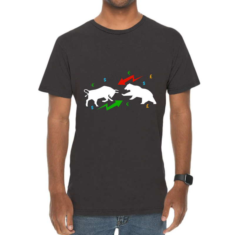 Bull Vs. Bear Market Vintage T-Shirt by coklattedy16 | Artistshot