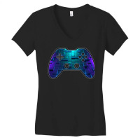 3d Abstract Blocks Pattern Gaming Gamer Abstract Gamepad Controller Vi Women's V-neck T-shirt | Artistshot