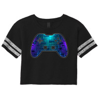 3d Abstract Blocks Pattern Gaming Gamer Abstract Gamepad Controller Vi Scorecard Crop Tee | Artistshot