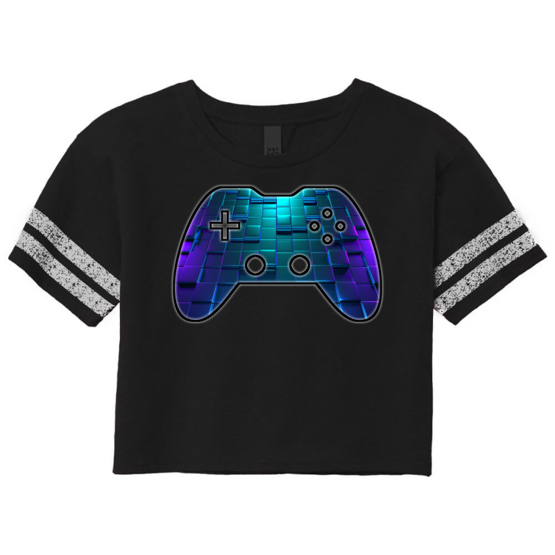 3d Abstract Blocks Pattern Gaming Gamer Abstract Gamepad Controller Vi Scorecard Crop Tee by wsletiguuri | Artistshot